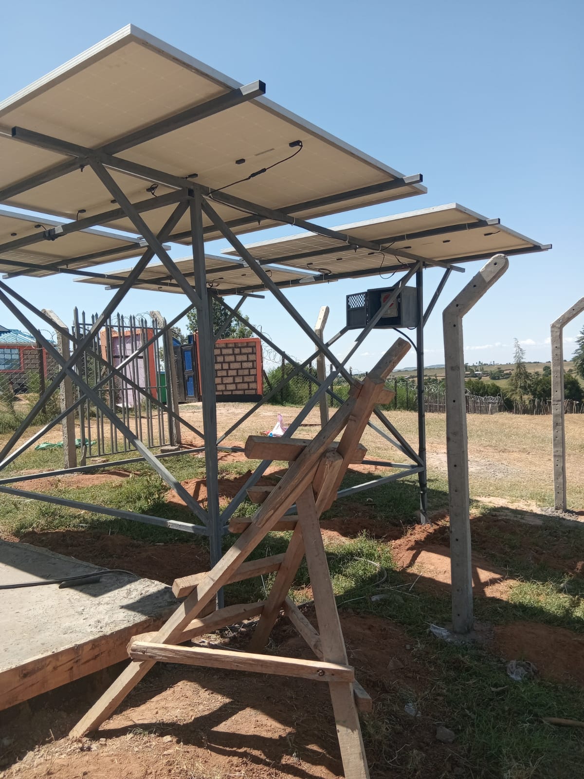 Solar structure and control box Chumvi water project