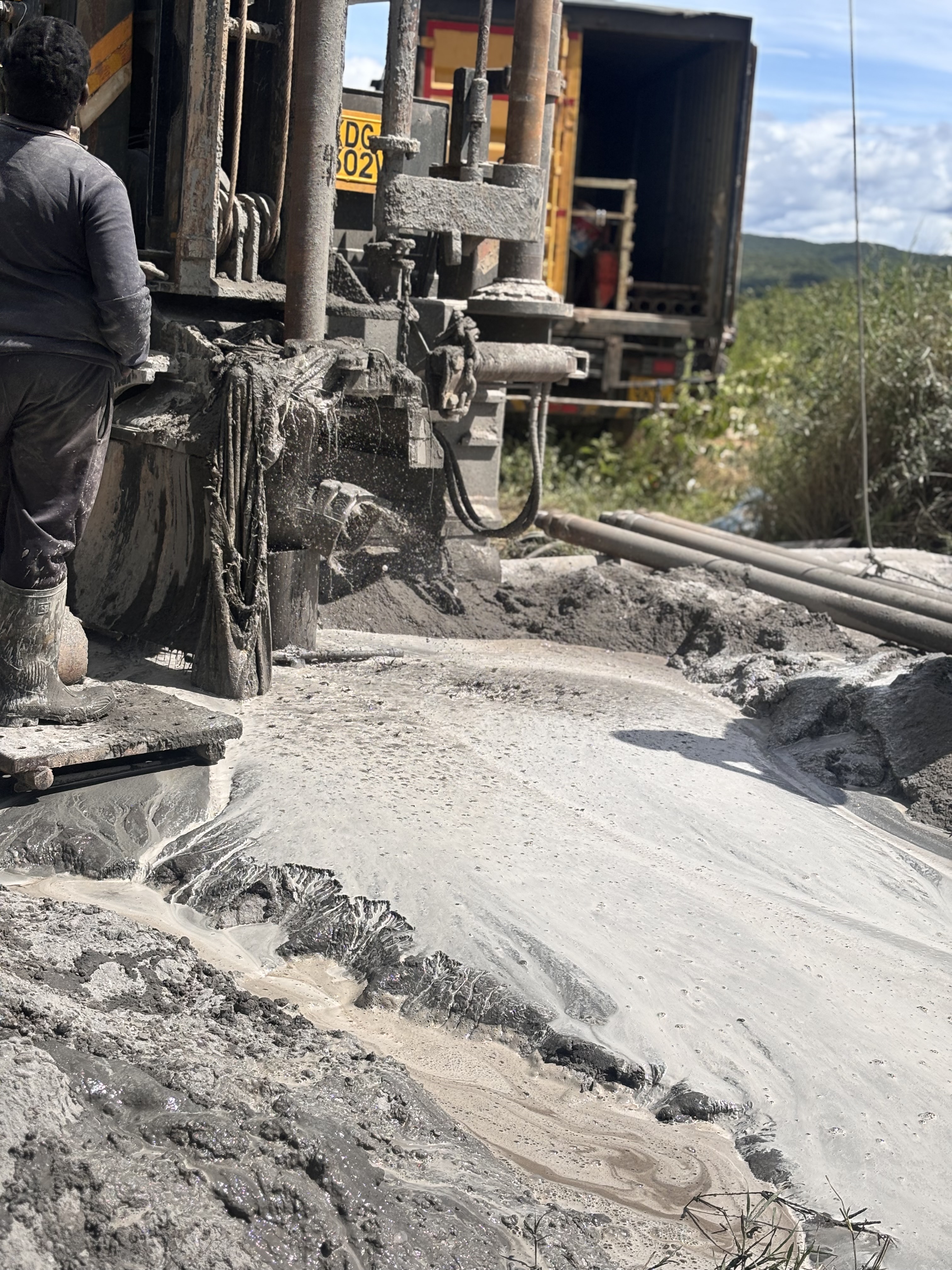 Drilling crew at work